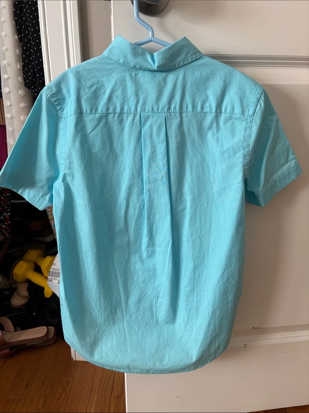 NWT Boys’ Ralph Lauren Boys Short-Sleeve Button-Down Shirt - Aqua Blue
